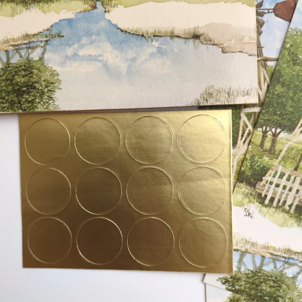Vtg Current Inc Countryside Just-A-Not Watercolor Nature Postcard Stationery Set